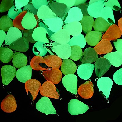 Luminous Transparent Resin Pendants RESI-Z038-06P-1