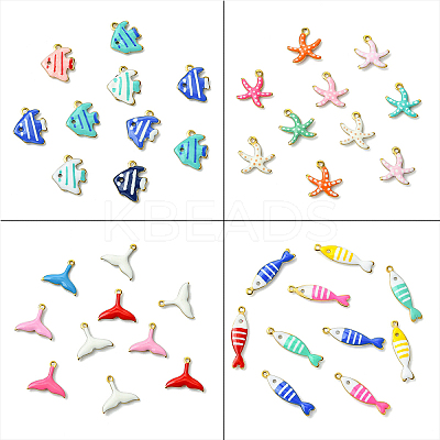 10Pcs 304 Stainless Steel Enamel Charms STAS-YW0003-25A-1