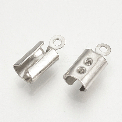 Tarnish Resistant 304 Stainless Steel Folding Crimp Ends STAS-T015-43-1