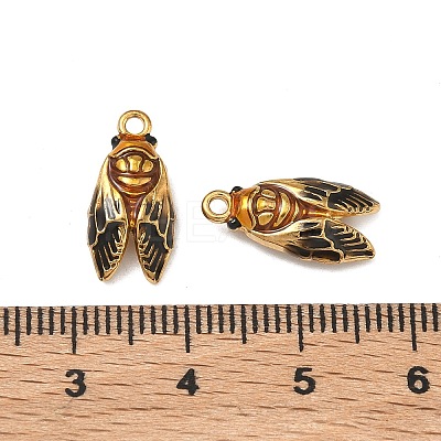 304 Stainless Steel Enamel Pendants X-STAS-F347-08G-1