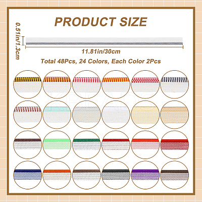Polyester Book Binding Headbands DIY-CP0010-87A-1