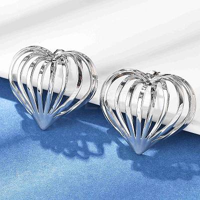 304 Stainless Steel Stud Earrings EJEW-D319-01P-1