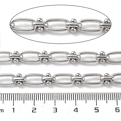 Tarnish Resistant 304 Stainless Steel Oval & Knot Link Chains CHS-B005-01P-1