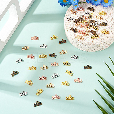 120Pcs 6 Colors Alloy Tibetan Style Pendants FIND-TA0005-85-1