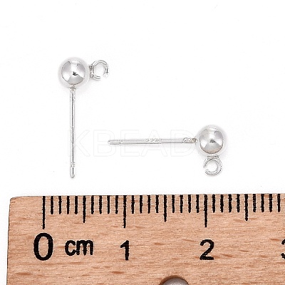 925 Sterling Silver Ear Stud Findings STER-K167-042D-S-1