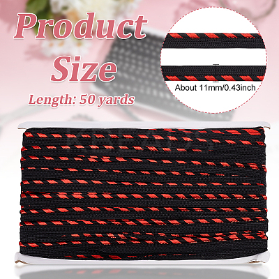 50 Yards Polyester Chenille Furry Braided Lip Cord Trim OCOR-WH0070-154B-1