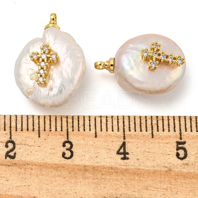 Natural Cultured Freshwater Pearl Pendants PEAR-F008-19G-1