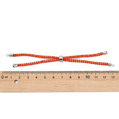 Adjustable Nylon Cord Slider Bracelet Making MAK-F026-A-P-1