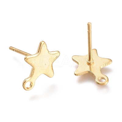 304 Stainless Steel Stud Earring Findings STAS-K212-05G-1