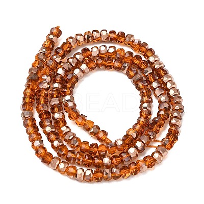 Electroplate Glass Beads Strands GLAA-Q105-03K-1