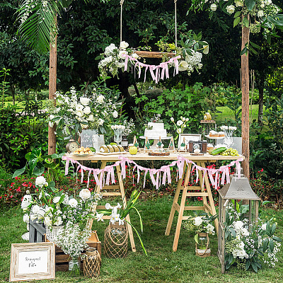 Cloth Bowknot Garland AJEW-WH20064-76F-1