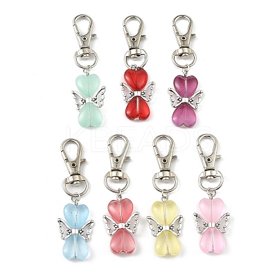 Angel Glass Pendant Decoration X1-HJEW-JM01188-1
