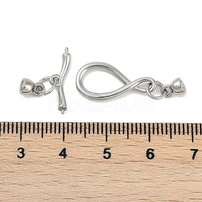 Brass Toggle Clasps KK-K391-11P-1