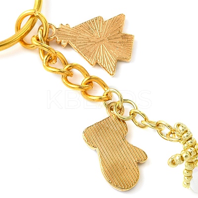 Christmas Woven Glass Keychains KEYC-MZ00017-02-1