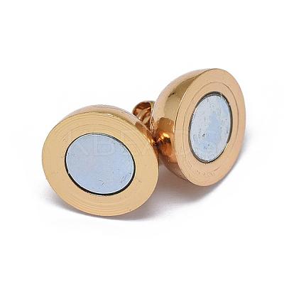 Rack Plating Brass Magnetic Clasps with Loops KK-F801-03B-LG-1