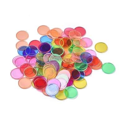 Transparent Plastic Counting Chips DIY-WH0156-31-1