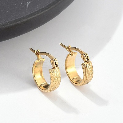 304 Stainless Steel Thick Hoop Earrings EJEW-E158-21G-1