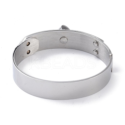 Non-Tarnish Donut 304 Stainless Steel Bangles BJEW-G700-07A-P-1