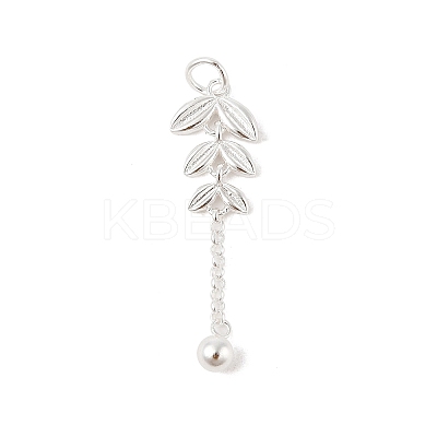 925 Sterling Silver Wheat Tassel Pendants STER-D288-02S-1