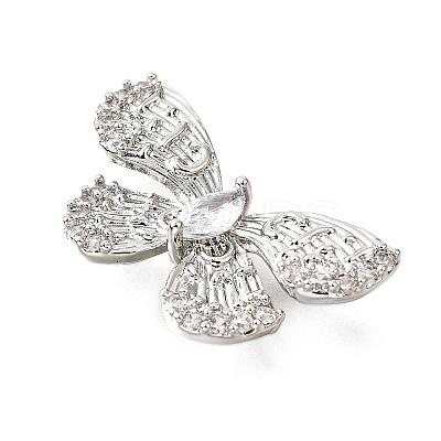 Brass Pave Clear Cubic Zirconia Links KK-D356-20P-1