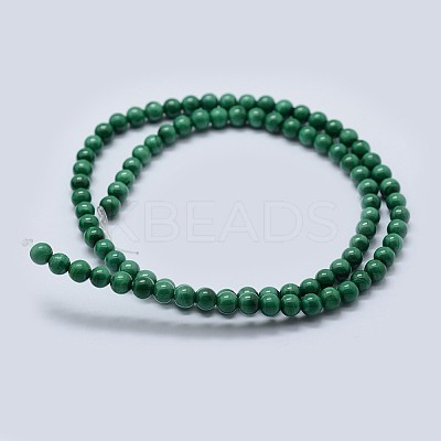 Natural Malachite Beads Strands G-F571-27AB1-10mm-01-1