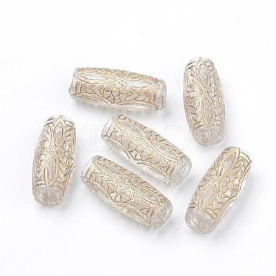Plating Transparent Acrylic Beads PACR-Q115-49-1