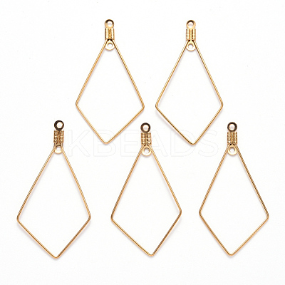 PVD Vacuum Plating 304 Stainless Steel Wire Pendants STAS-S103-09G-B-1