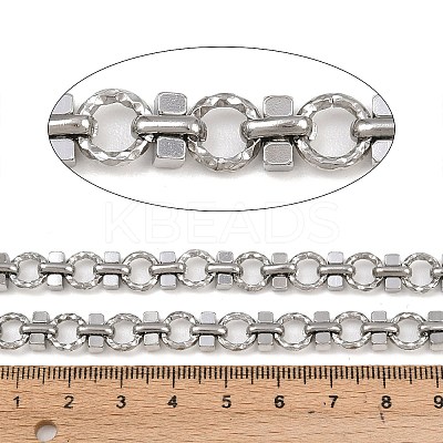 304 Stainless Steel Twist Ring Link Chains CHS-P025-04A-P-1