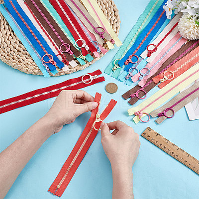 20Pcs 20 Styles Cloth Zippers FIND-PH0027-14-1