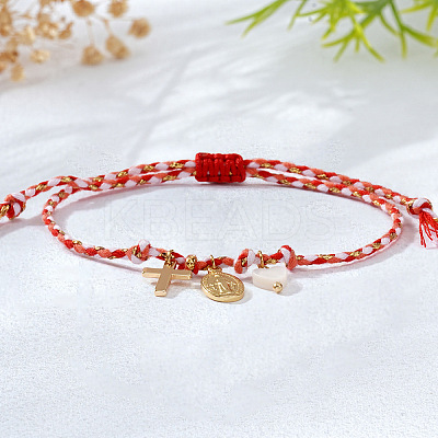 Religion Brass & Natural Shell Charm Bracelets LS-KR4902-10-1
