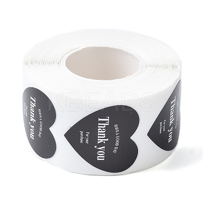500Pcs Heart with Thank You Roll Stickers DIY-U008-01E-1
