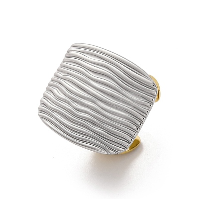304 Stainless Steel Open Cuff Rings RJEW-K258-08GP-02-1