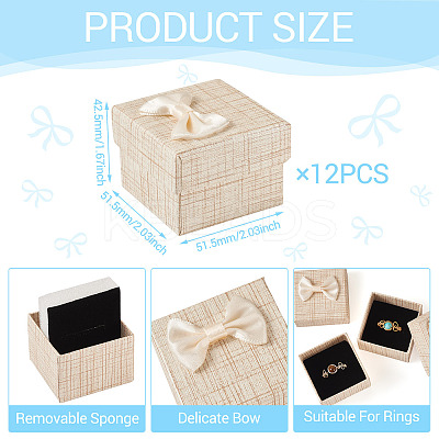 Square Cardboard Paper Ring Gift Storage Boxes CON-TAC0001-17F-1