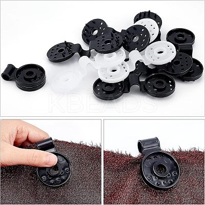 40Pcs 2 Colors Shade Cloth Plastic Clips KY-CA0001-26-1