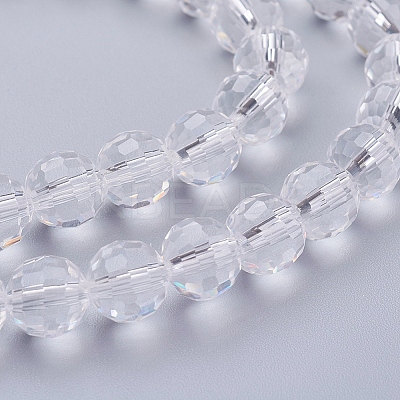 Transparent Glass Bead Strands GLAA-R095-8mm-15-1