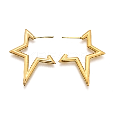 Ion Plating(IP) 304 Stainless Steel Stud Earrings for Women STAS-D084-25G-1