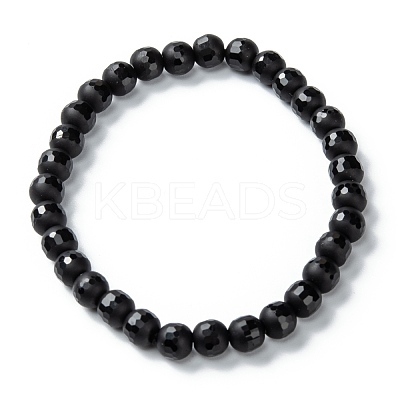 Frosted Glass Beads Stretch Bracelets BJEW-I296-05A-1