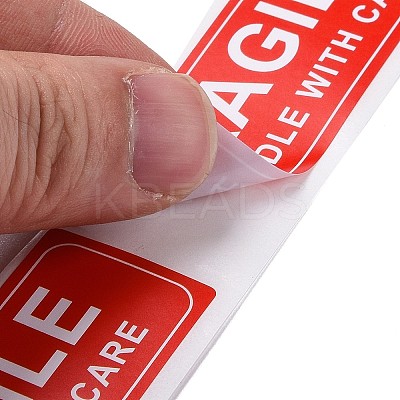 Self-Adhesive Paper Warning Tag Stickers X-DIY-K039-04D-1