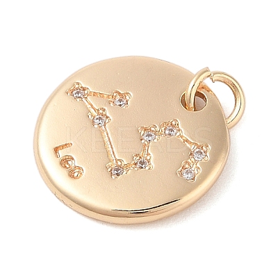 Brass with Clear Cubic Zirconia Pendants LS-KK-N256-24E-G-1