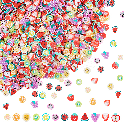 96G 12 Styles Handmade Polymer Clay Nail Art Decoration CLAY-SC0001-89-1