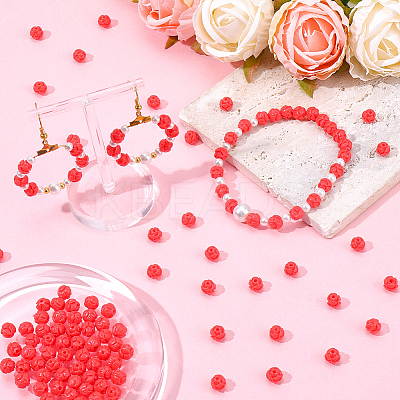 2 Strands Synthetic Coral Carved Beads Strands CORA-PA0001-01-1