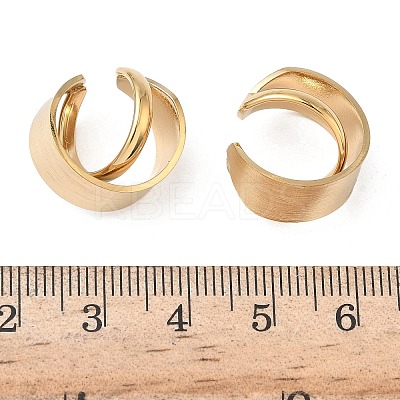304 Stainless Steel C-Shaped Cuff Earrings EJEW-K268-61G-1