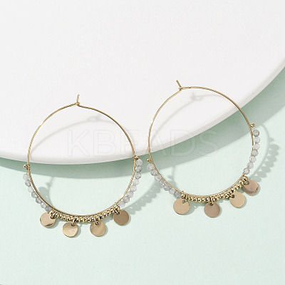 304 Stainless Steel Natural Labradorite Chandelier Earrings EJEW-Z089-36G-02-1