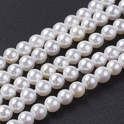 Shell Pearl Bead Strands X-BSHE-P023-5mm-1