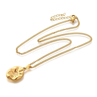 Summer Beach 304 Stainless Steel Pendant Rope Chain Necklaces for Women LS-STAS-Z108-01G-05-1