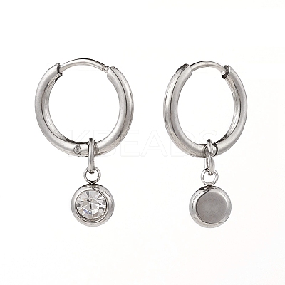304 Stainless Steel Huggie Hoop Earrings X-EJEW-JE04449-02-1