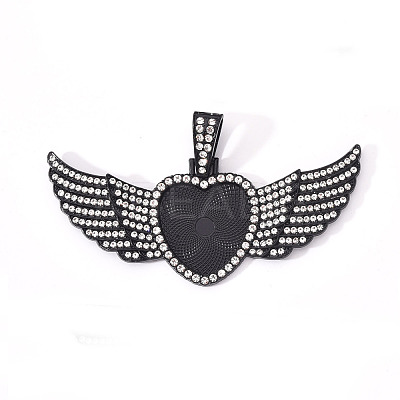 Alloy Pendant Cabochon Settings LS-PALLOY-S107-002EB-RS-1