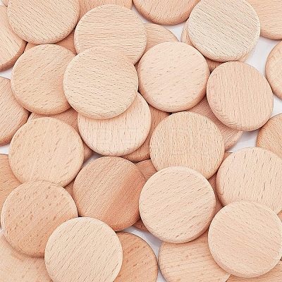 Unfinished Wooden Discs WOOD-WH0030-13-1