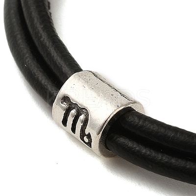 PU Leather Round Cord Multi-strand Bracelets SJEW-K002-07D-1