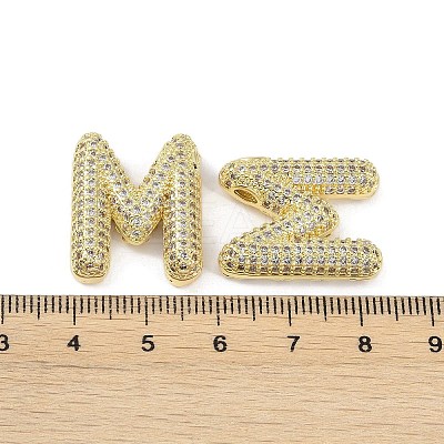 Brass Micro Pave Clear Cubic Zirconia Pendants KK-Z041-01G-M-1